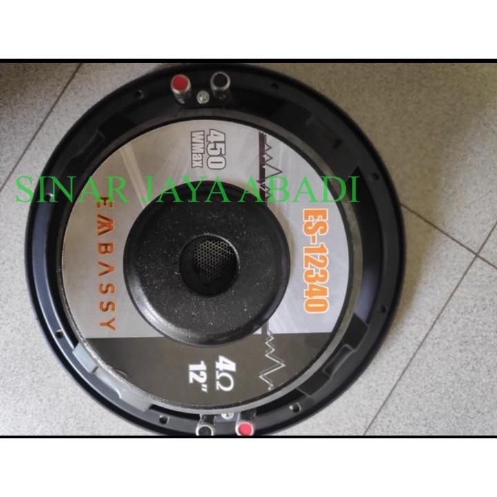 SPEAKER Subwoofer MOBIL Embassy Triple Magnet ES12340 ORIGINAL