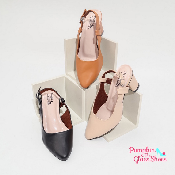 Airin Heels Belt 7CM Sepatu Heels Wanita by Pumpkin &amp; The Glass Shoes