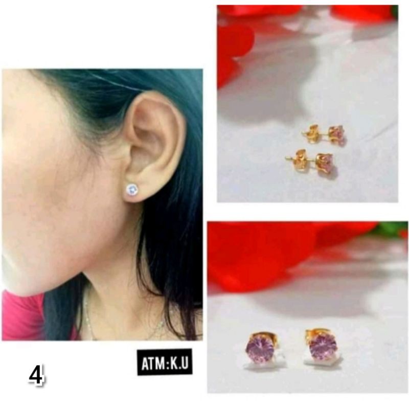 Anting Tusuk permata satu mewah (COD)