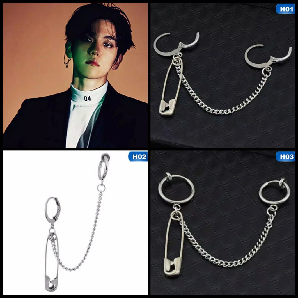 Anting Punk BTS JIMIN Gantung Panjang Bentuk Peniti Bantan Boys BT21