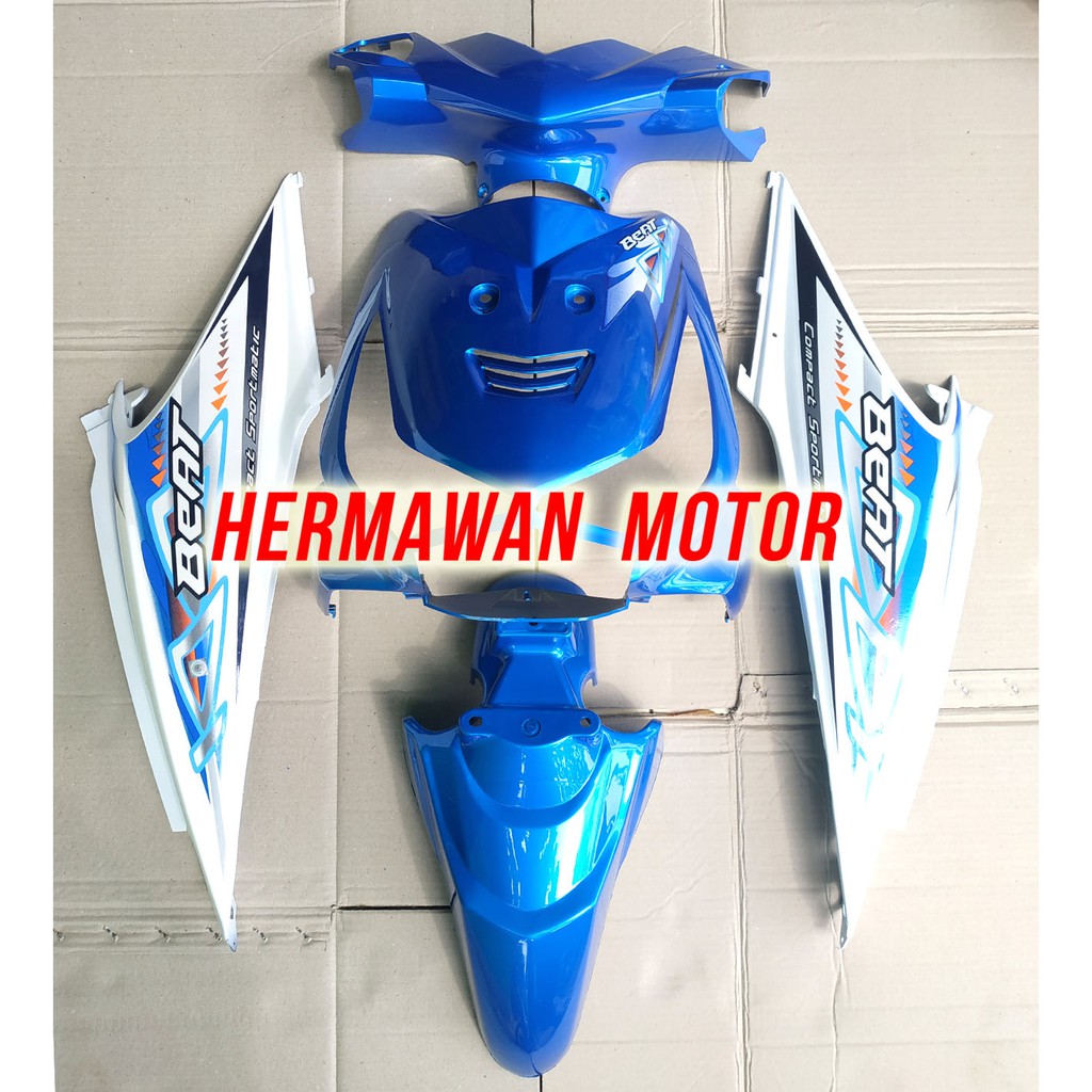 Body Honda Beat Karbu Th 2009 2012 Biru Muda Dan Stiker Shopee