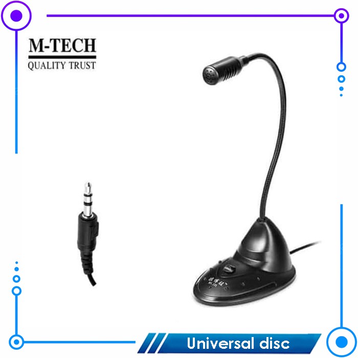 M-Tech 3.5mm Microphone with stand mic PC Laptop HP Tablet MT03 MT-03