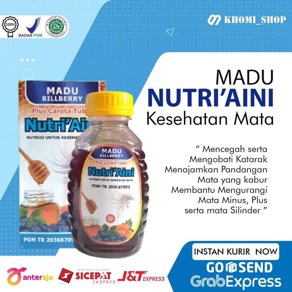 

Nutri'Aini 1 Botol Isi 350 Gram - Madu Mata Minus Obat Mata Katarak Vitamin Mata Kesehatan Mata Suplemen Mata Minus