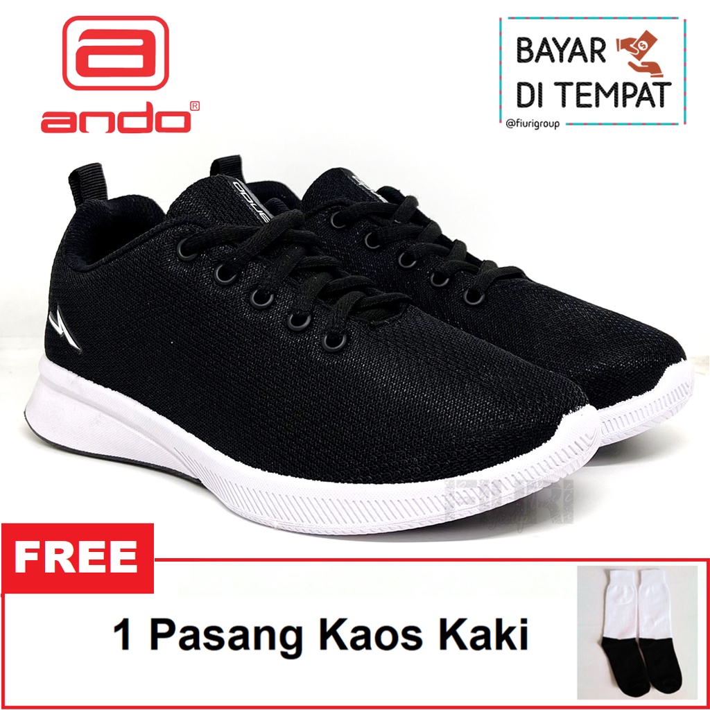 FIURI - Ando Original - BSC 31 37-40 - Sepatu Kets Wanita - Sepatu Sneakers Wanita - Sepatu Olahraga Sport Wanita - Sepatu Casual – Sepatu Jogging Lari Fitness Gym Senam Wanita - Sepatu Anak Perempuan Cewek -Sepatu Sekolah Bertali SD SMP SMA Murah