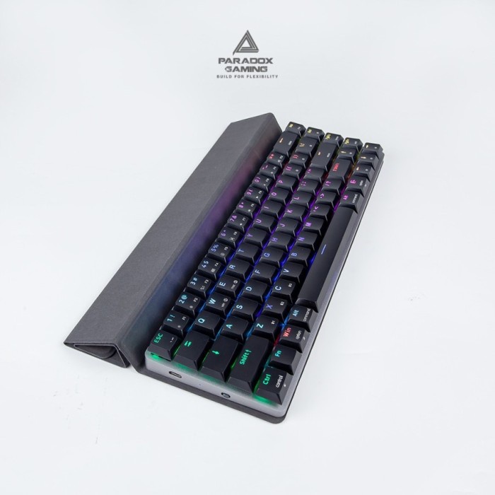 Paradox Gaming Keyboard ZX68-ABS Black Case ABS+Aluminum Low Profile - BLUE