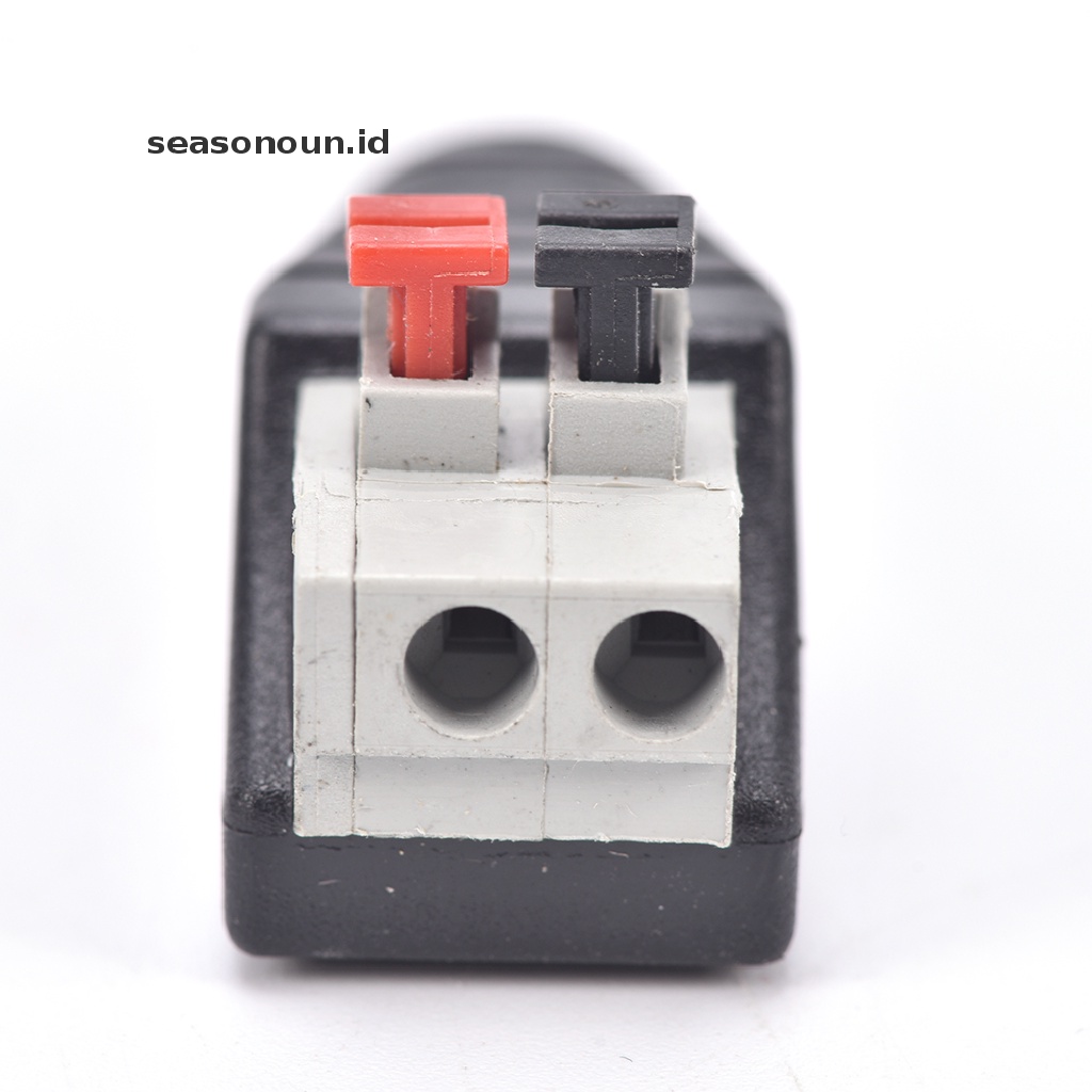 【seasonoun】 New 2PCS Speaker Wire A/V Cable to Audio Male RCA Connector Adapter Jack Press Plug .