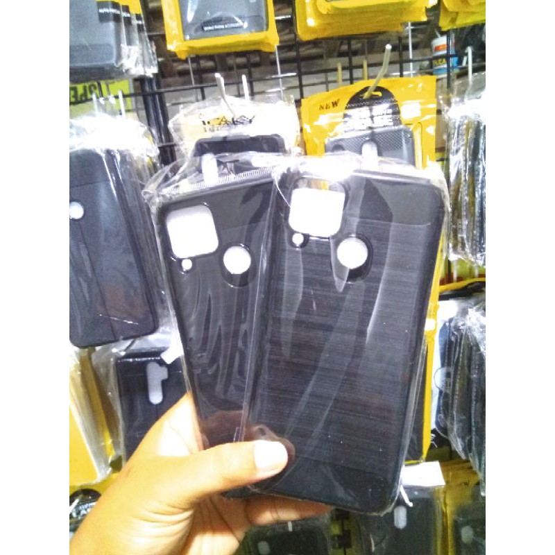 CARBON REALME C15 SOFT CASE REALME C15 CARBON FIBER REALME C15 TERLARIS