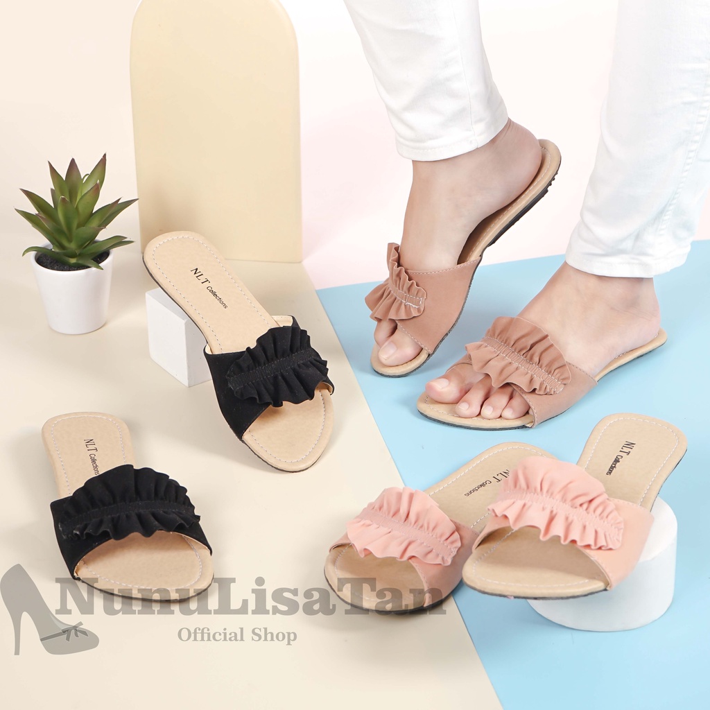 NunuLisaTan - Sandal Sendal Teplek Wanita Korea Rumah urban