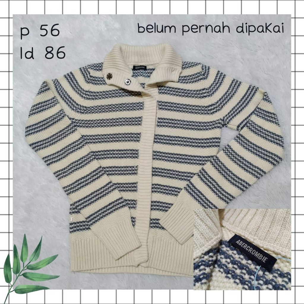 [PRELOVED] Jaket Sweter Rajut Abercrombie