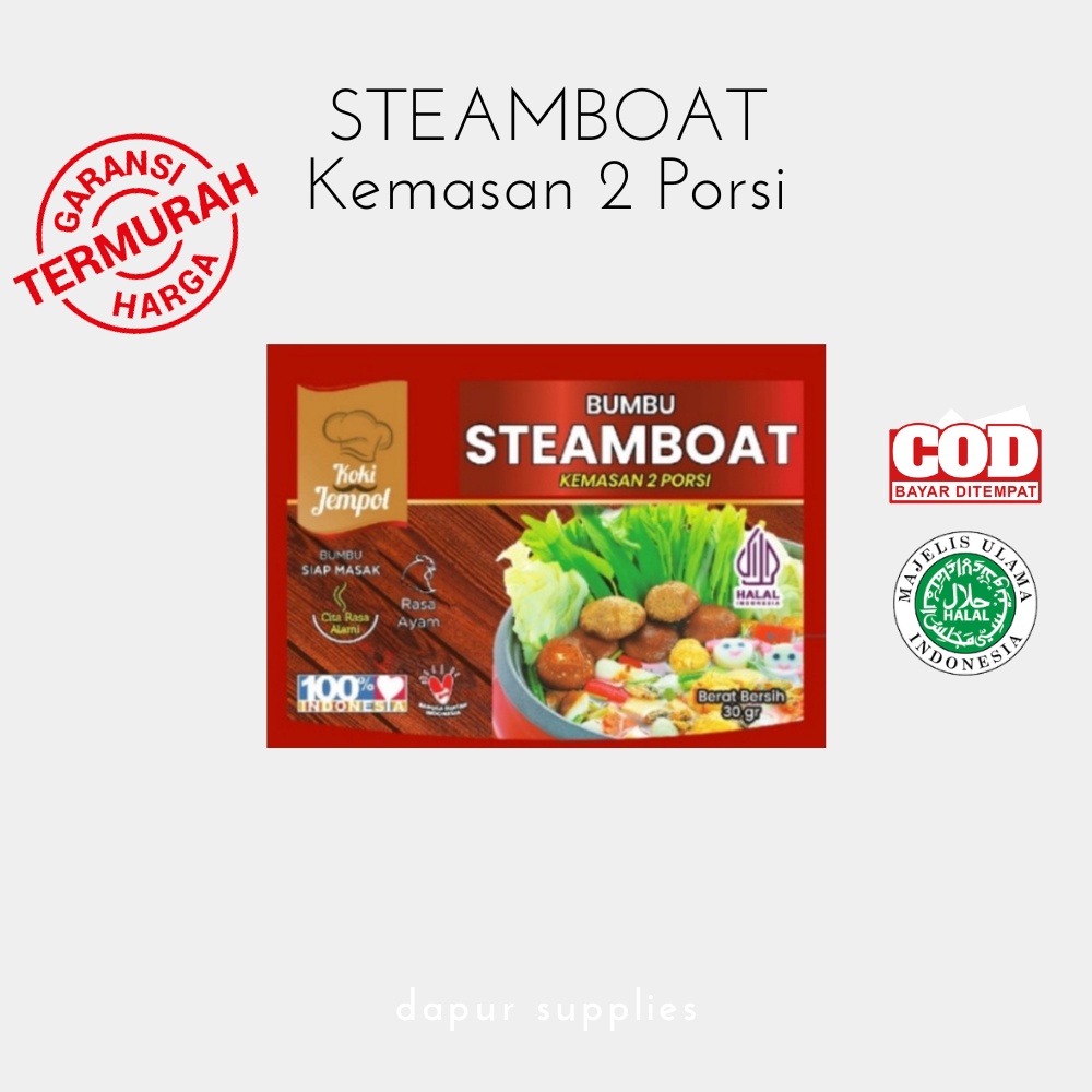 Steamboat Bumbu Masak 30gr / Bumbu Instan Steamboat untuk 2 Porsi  / Bumbu Siap Masak Koki Jempol