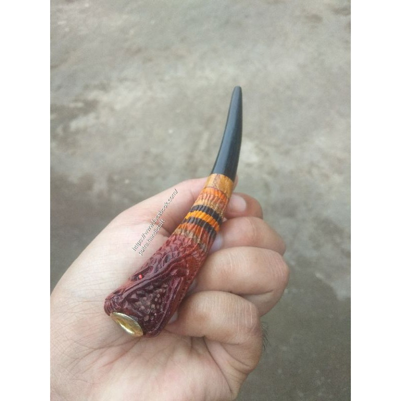 ONCE UKIR NAGA/ONCE KAYU KOMBINASI UKIR NAGA 15CM/PIPA ONCE KAYU BERTUAH