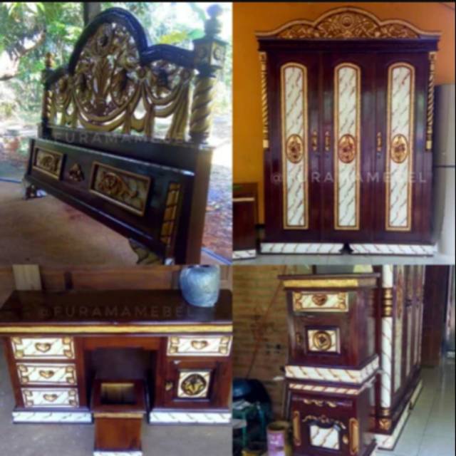 Kamar set jati jepara dipan lemari meja rias