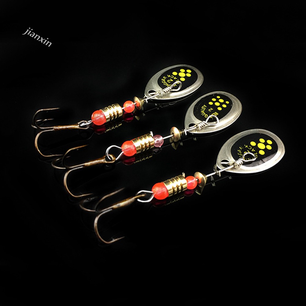 [Jianxin] 3pcs 6cm 2.5g Umpan Pancing Ikan Carp Getar Bahan Metal dengan Kail