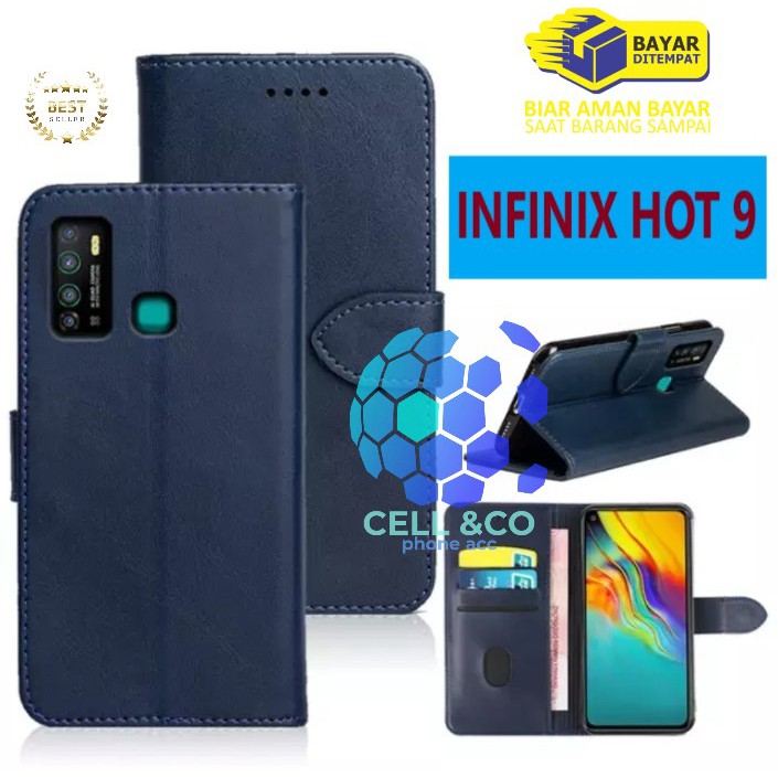 Flip cover INFINIX HOT 9 Flip case buka tutup kesing hp casing hp flip case leather wallet