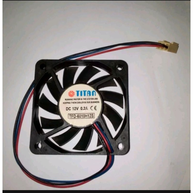 FAN 6CM TIPIS 1CM ORIGINAL TITAN 12V 0.2A 3PIN NORMAL GARANSI