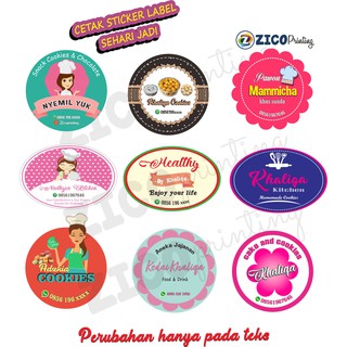 CETAK STIKER  LABEL PRODUK MAKANAN  CHROMO A3 CUTTING 