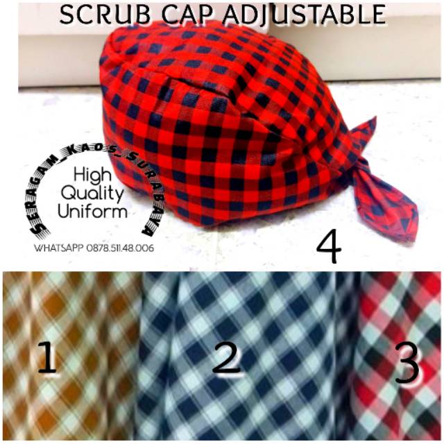 Topi dokter hat scrub.scrub cap .pelindung kepala kain katun