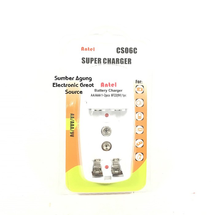 Cas Baterai Antel AA AAA 9V Kotak Batre Charger Universal A2 A3 CS06C Berkualitas