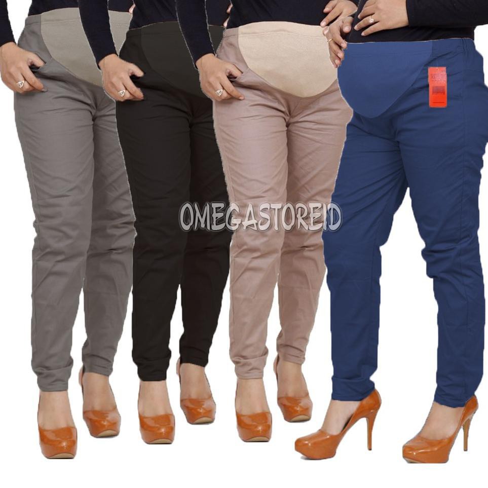 BUMIL PANTS EXTRA JUMBO 100kg++ Celana Hamil Katun Strecth Panjang Wanita