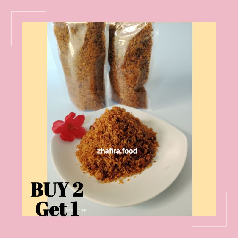 

Serundeng Kelapa Kacang Gurih Manis 100 gr / Serundeng kelapa siap makan (Promo Buy 2 Get 1)