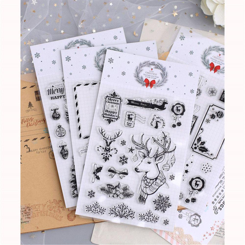 R-flower Stempel Transparan Lucu DIY Kerajinan Album Foto Scrapbooking