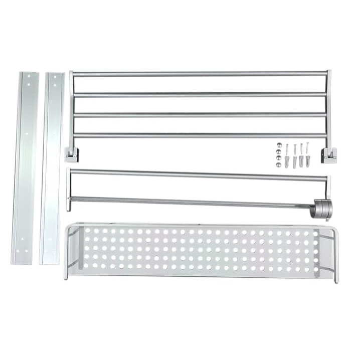 Rak Dinding Serbaguna Rak Handuk Aluminium 3susun