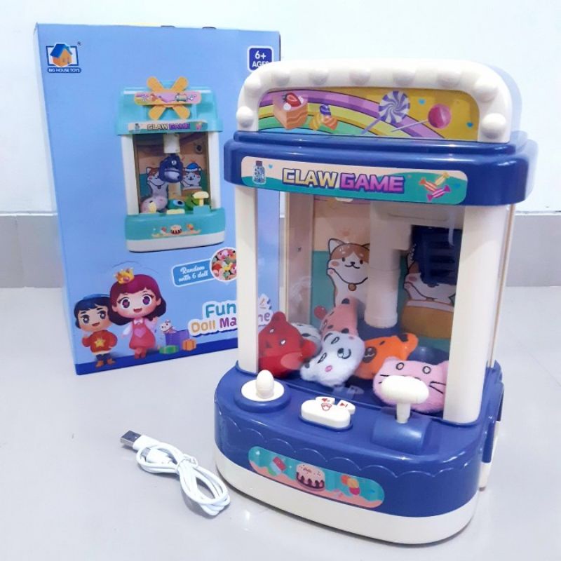 Mainan Claw Doll Machine Capit Boneka - Game Japit Mini Grabber Anak Laki Perempuan Cowok Cewek