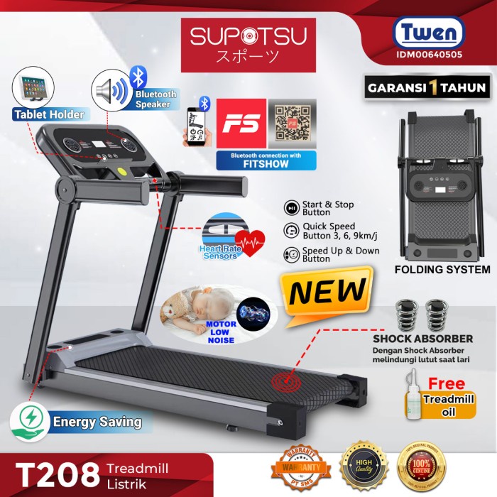 Tramp Treadmill Listrik Twen T198 New Arrival/ Treadmill Elektrik / Treadmil