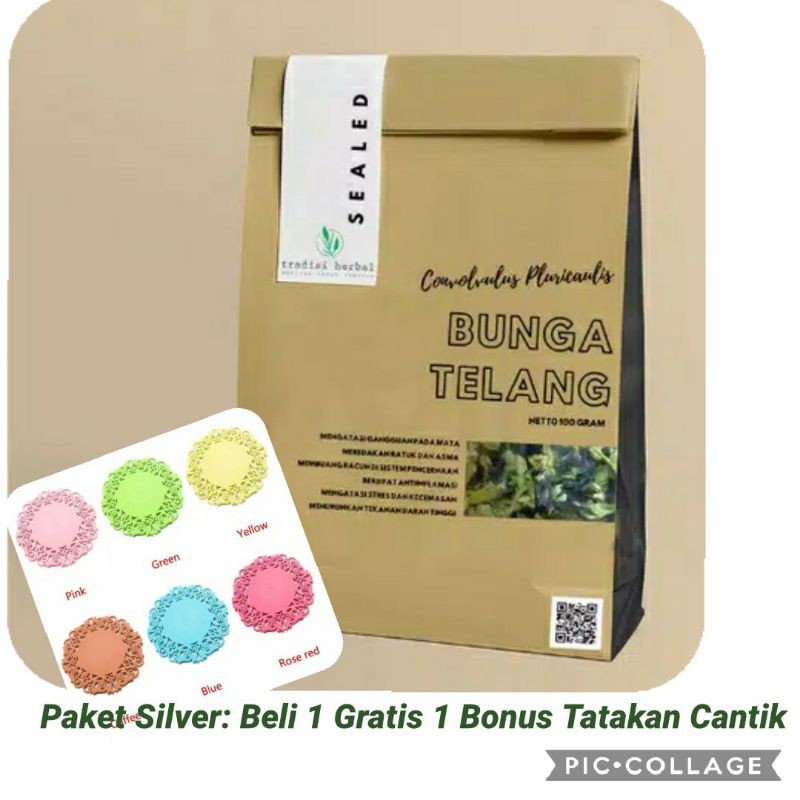 

Teh Bunga Telang Premium ( Paket Silver : Buy 1 Plus 1)