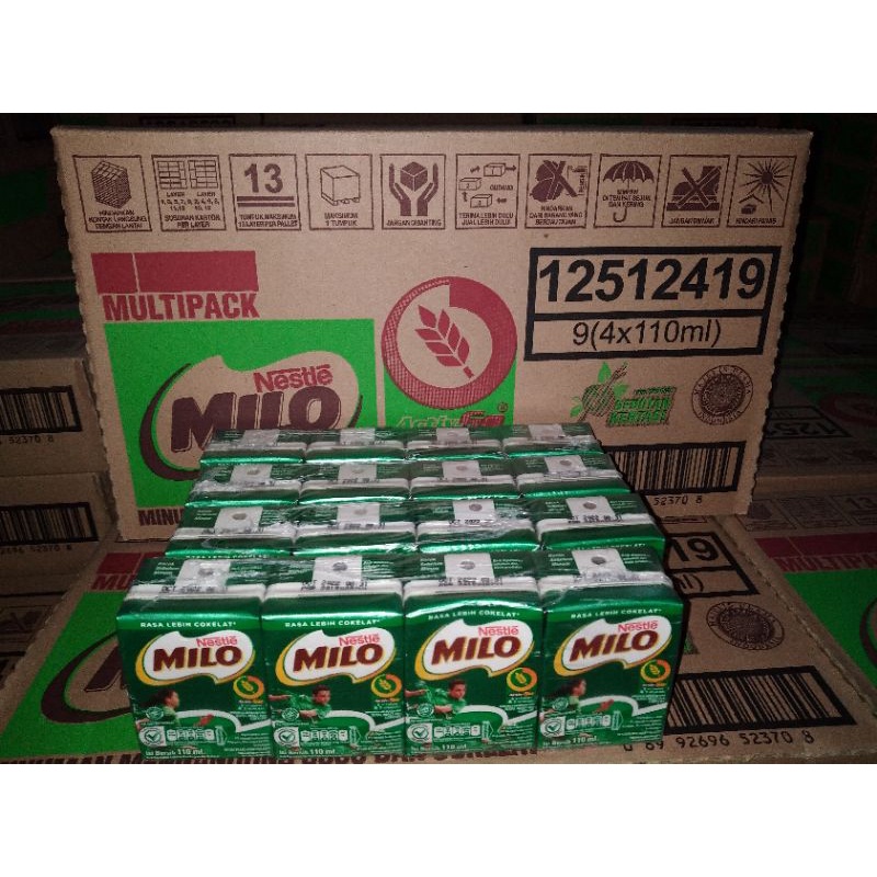 

Susu Milo Kotak Coklat Milo Active Go 110 ml (1 dus isi 36 kotak)
