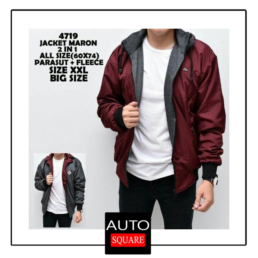 (DISKON) jaket jumbo XXL / jaket parasut / jaket motor pria