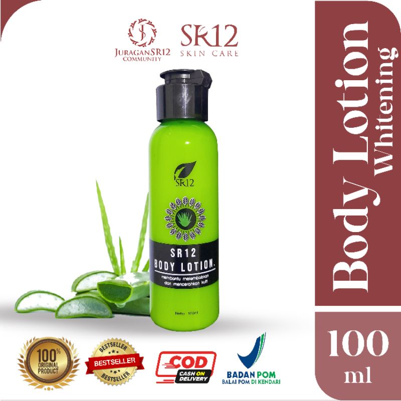 LOTION PEMUTIH BADAN BPOM TERLARIS / SR12 WHITENING BODY LOTION / LOTION PENCERAH AMAN &amp; ALAMI