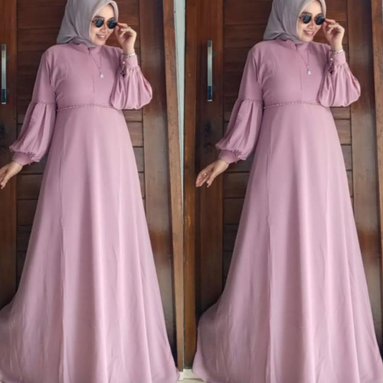 (ATC) Nabila dress/BAKARA dress/gamis pesta/gamis seruty/gamis mewah/gamis terbaru/Nabila dress by A