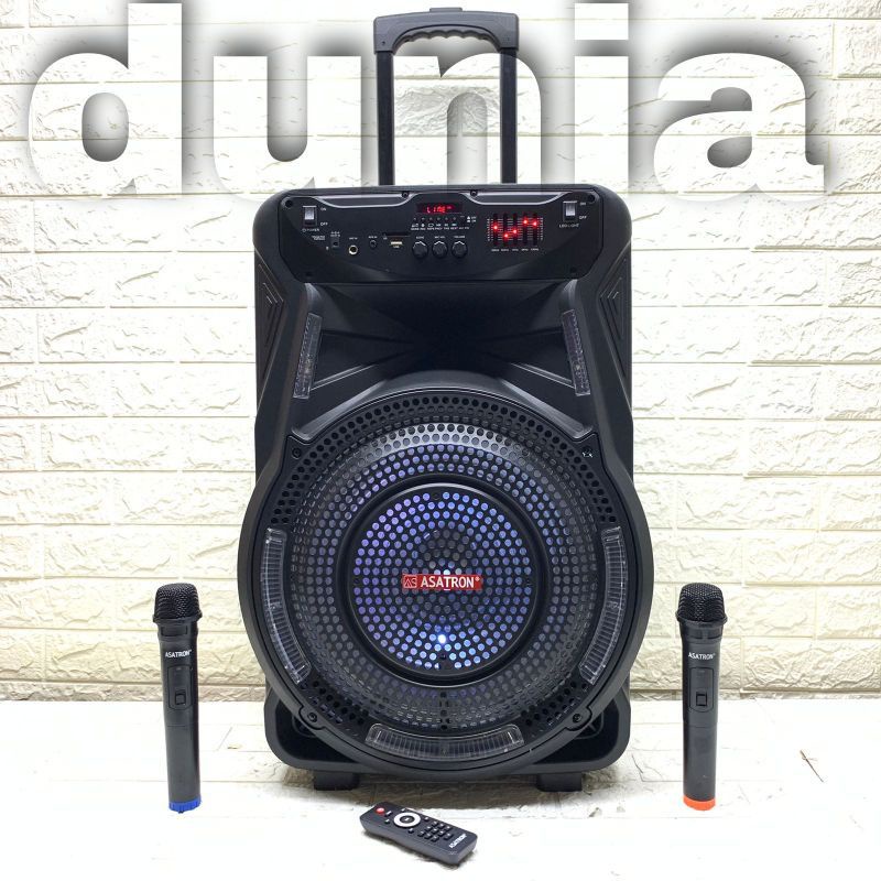 Speaker Portable Wireless Asatron Titanium HT-8873UKM Original 15 inch Bluetooth