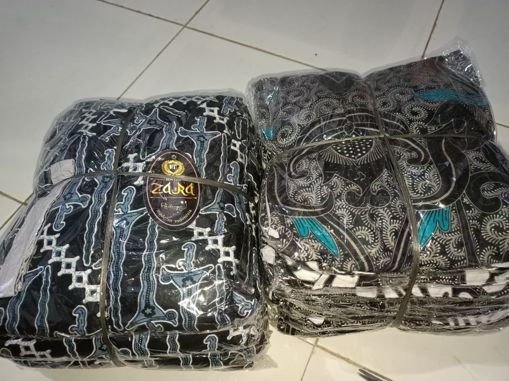 Couple Gamis Batik Keluarga Motif Parang Abu