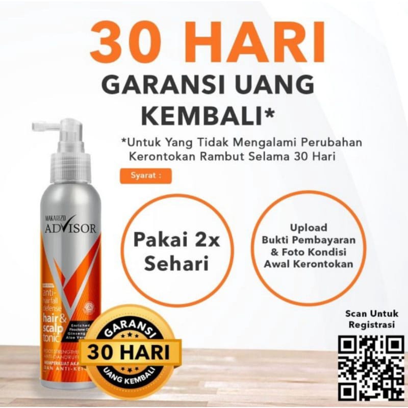 ✿ELYSABETHME✿ 【﻿ＭＡＫＡＲＩＺＯ】 Makarizo advisor hair scalp tonic menutrisi akar rambut anti rontok lepek