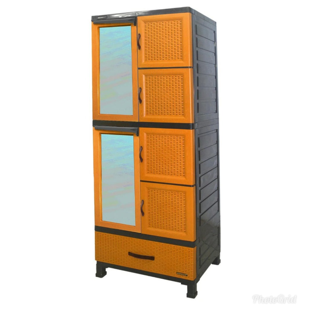 lemari rak baju pakaian plastik napolly