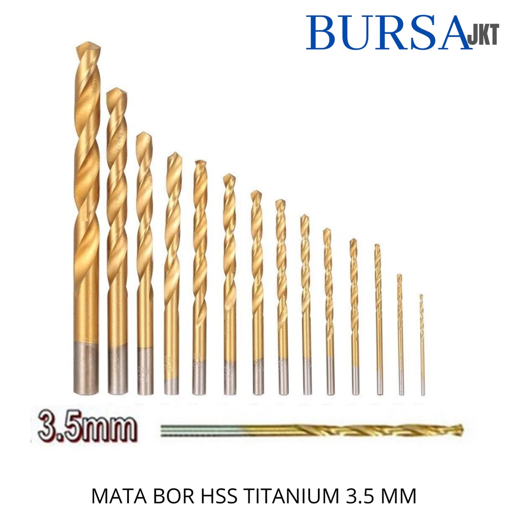 MATA BOR HSS GOLD TITANIUM COATED DRILL BIT 4241 3.5 MM