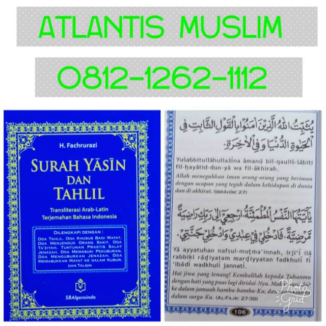 Surah Yasin Dan Tahlil Biru Muda 106 Hal