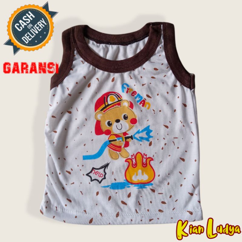Baju Bayi Singlet Lekton Motif Fireman BBK-4