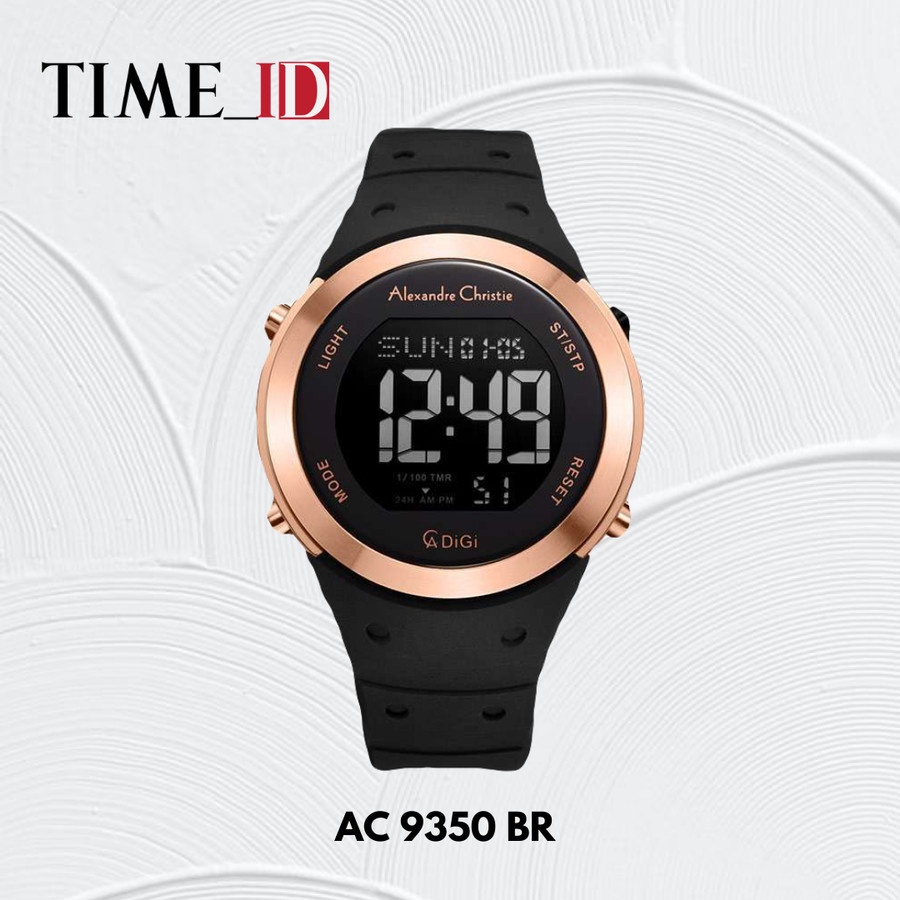 Jam Tangan Alexandre Christie AC 9350 BLACK ROSEGOLD UNISEX