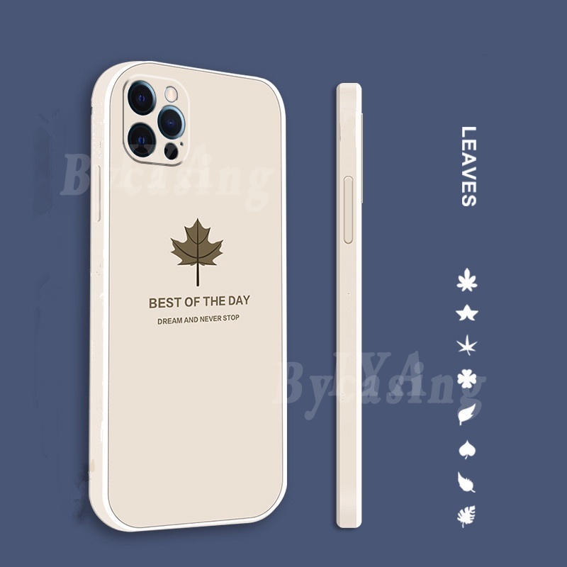 Case Motif Daun Maple Untuk OPPO Reno 6Z Reno 6 A16 A15S A15 A54 A94 A37 A59 A3S A5S A12 A7 A52 A9 Reno 5 4 3 2F