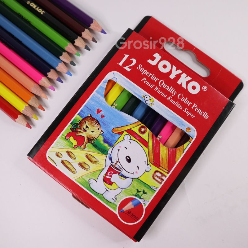 

Pencil Color Small / Pensil Warna Pendek 12 warna Joyko CP-12S