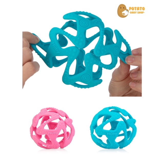 Nuby Tuggy Teething Ball - Teether Bayi - Gigitan Bayi