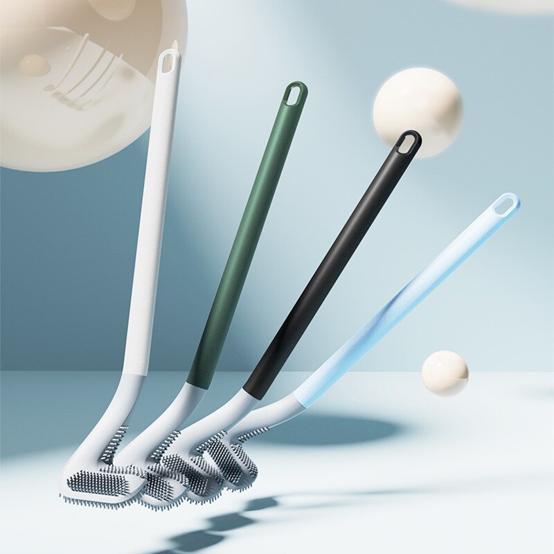 Brush Toilet Golf Silicone / Sikat WC Silikon / Sikat Toilet Bentuk Golf Silikon Kepala Silikon Dapat Ditekuk