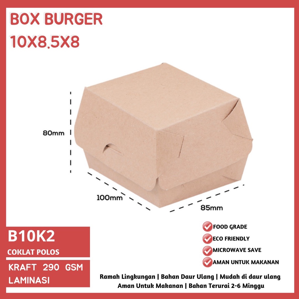 Box Burger Dus Dimsum Dus Burger (B10K2-10X8.5X8 Cm)