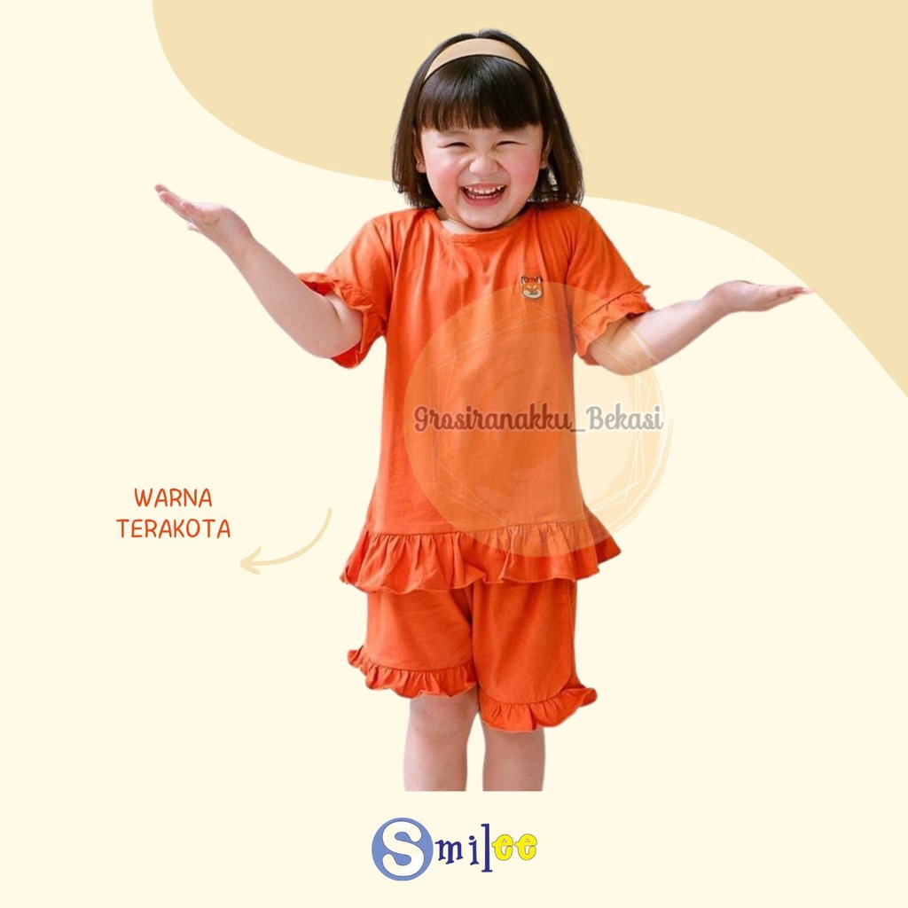 Setelan Anak Kaos Smilee Mamao Mix Warna Size 1-5Th