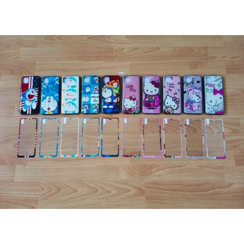 Case + Tg Realme C11 Fuze Case Gambar Doraemon Realme RMX 2185 Casing Hp Silicone Case