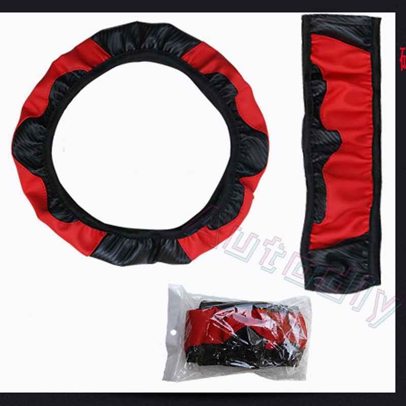 Semua Model Penutup Setir Mobil Top PU Leather Steering Wheel Cover 38cm Non-slip Serat Karbon Penutup Setir Mobil Mode Olahraga Aksesoris