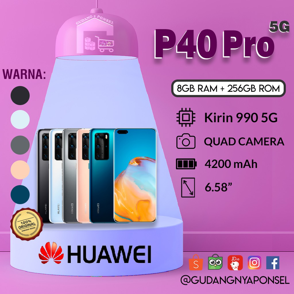 [100% RESMI] HUAWEI P40 PRO 5G — 8GB/256GB